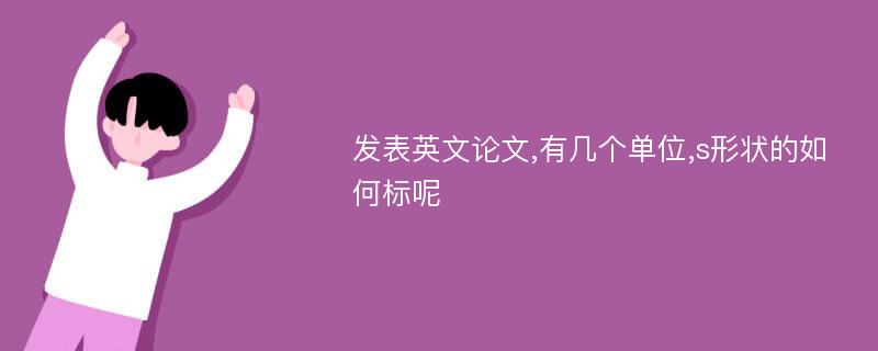 发表英文论文,有几个单位,s形状的如何标呢