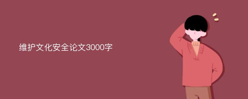 维护文化安全论文3000字