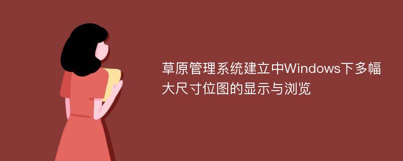 草原管理系统建立中Windows下多幅大尺寸位图的显示与浏览